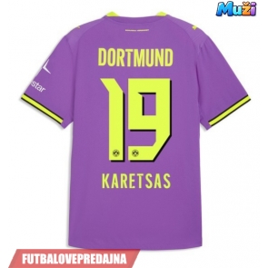 Lacne Muži Futbalové dres Borussia Dortmund Konstantinos Karetsas #19 2026-27 Krátky Rukáv - Tretina